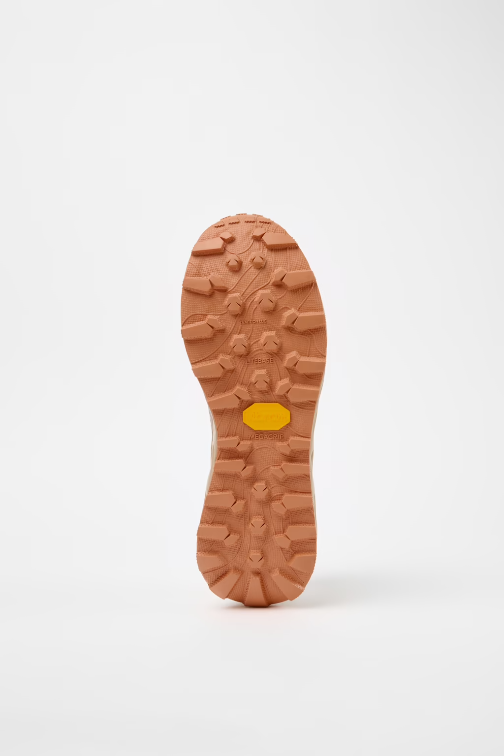 Brown shoe sole with a yellow label on a white background - NNormal Tomir 2.0 Shoes Brown (Unisex) - Brown