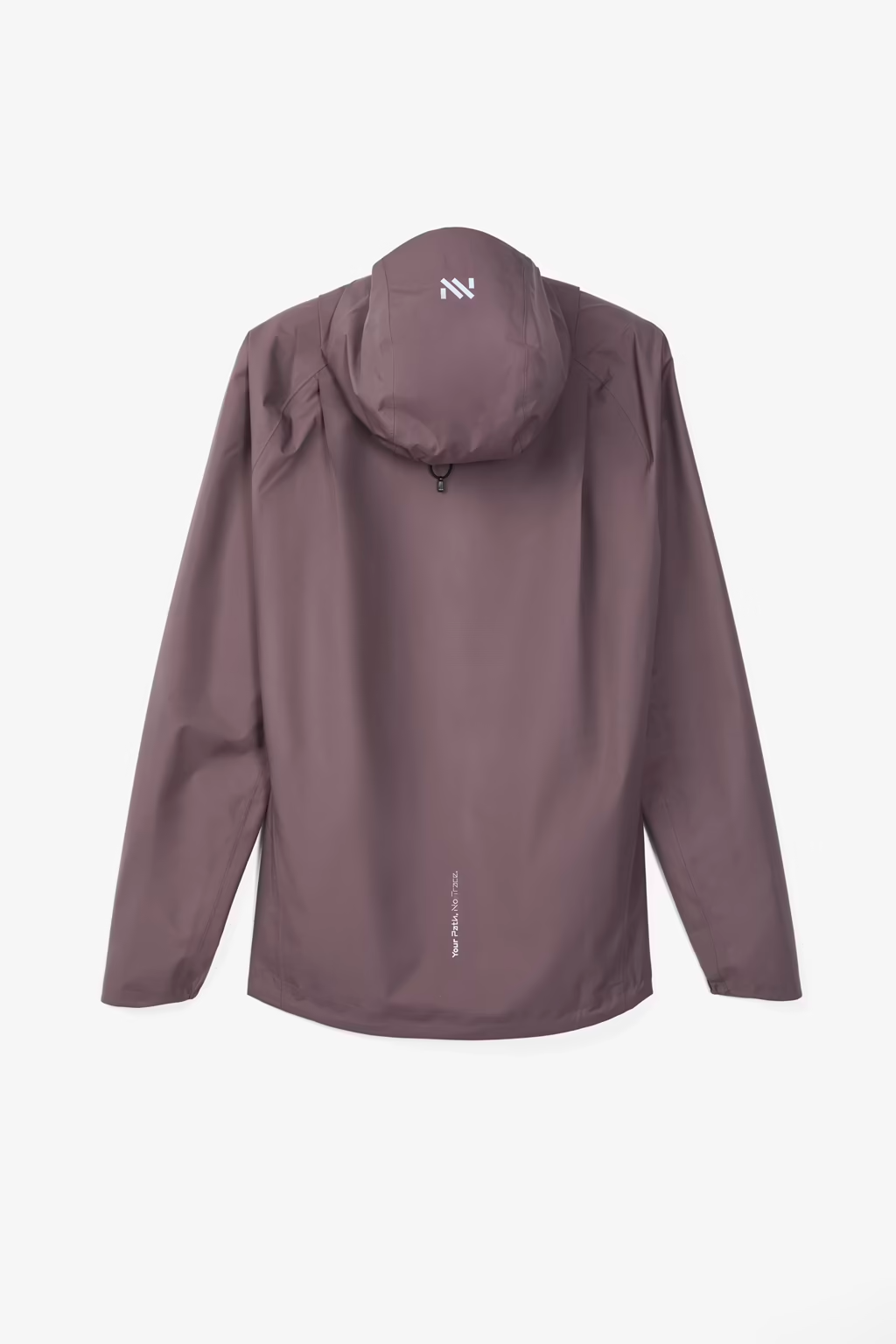 Brown jacket with a brand logo on the back against a white background - NNormal Trail Rain Jacket 02 (Women's) - Purple