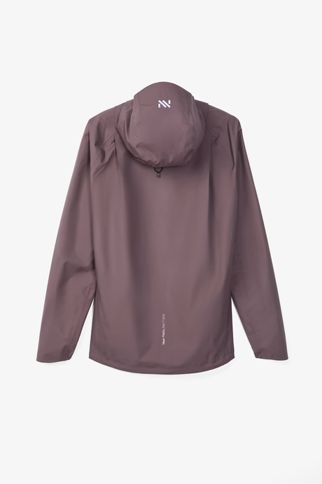 Brown jacket with a brand logo on the back against a white background - NNormal Trail Rain Jacket 02 (Women's) - Purple