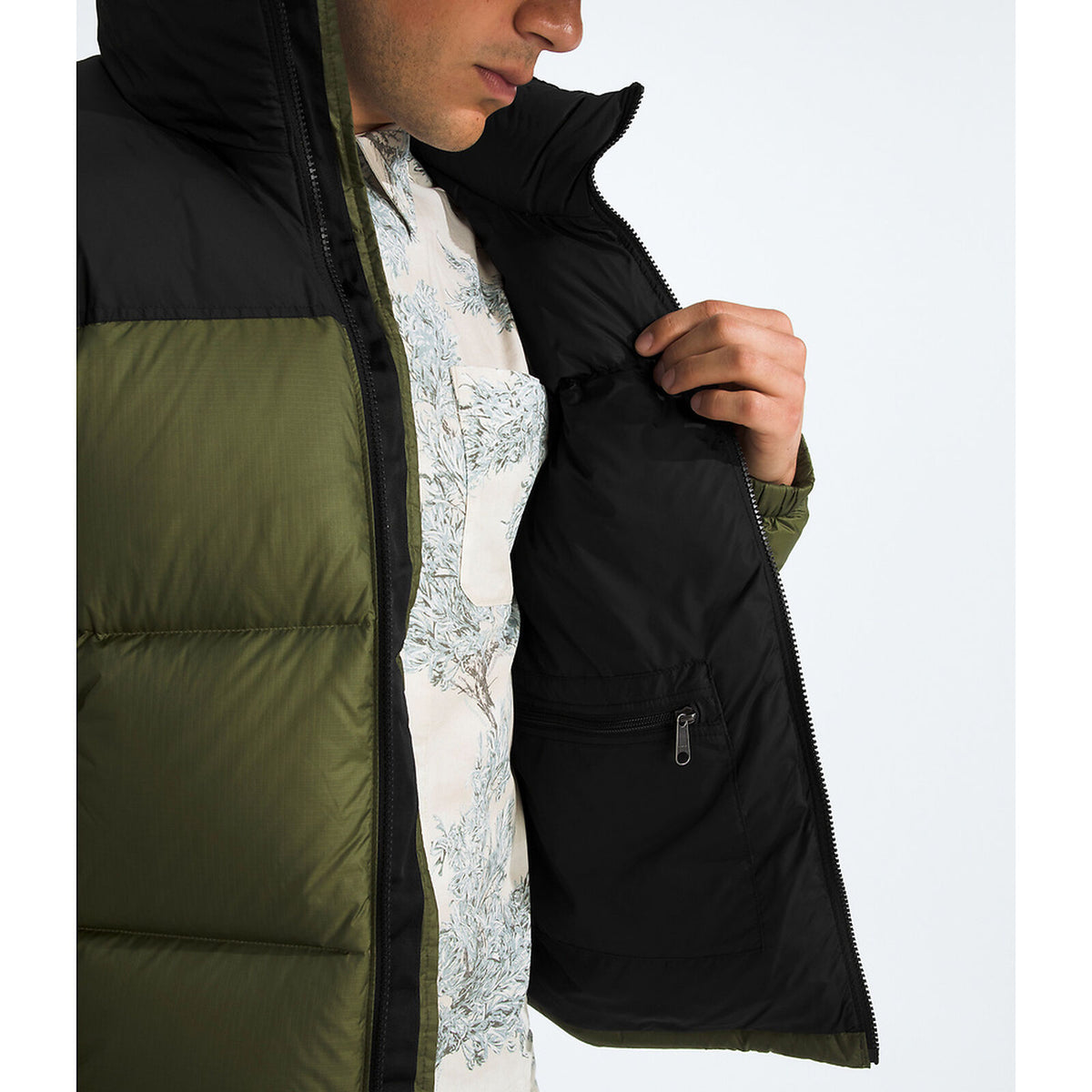  - The North Face 1996 Retro Nuptse Jacket (Men's) - Woodland Green/TNF Black