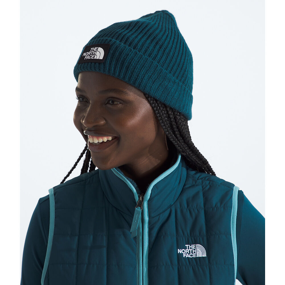 The North Face TNF Logo Box Cuffed Beanie (Unisex)