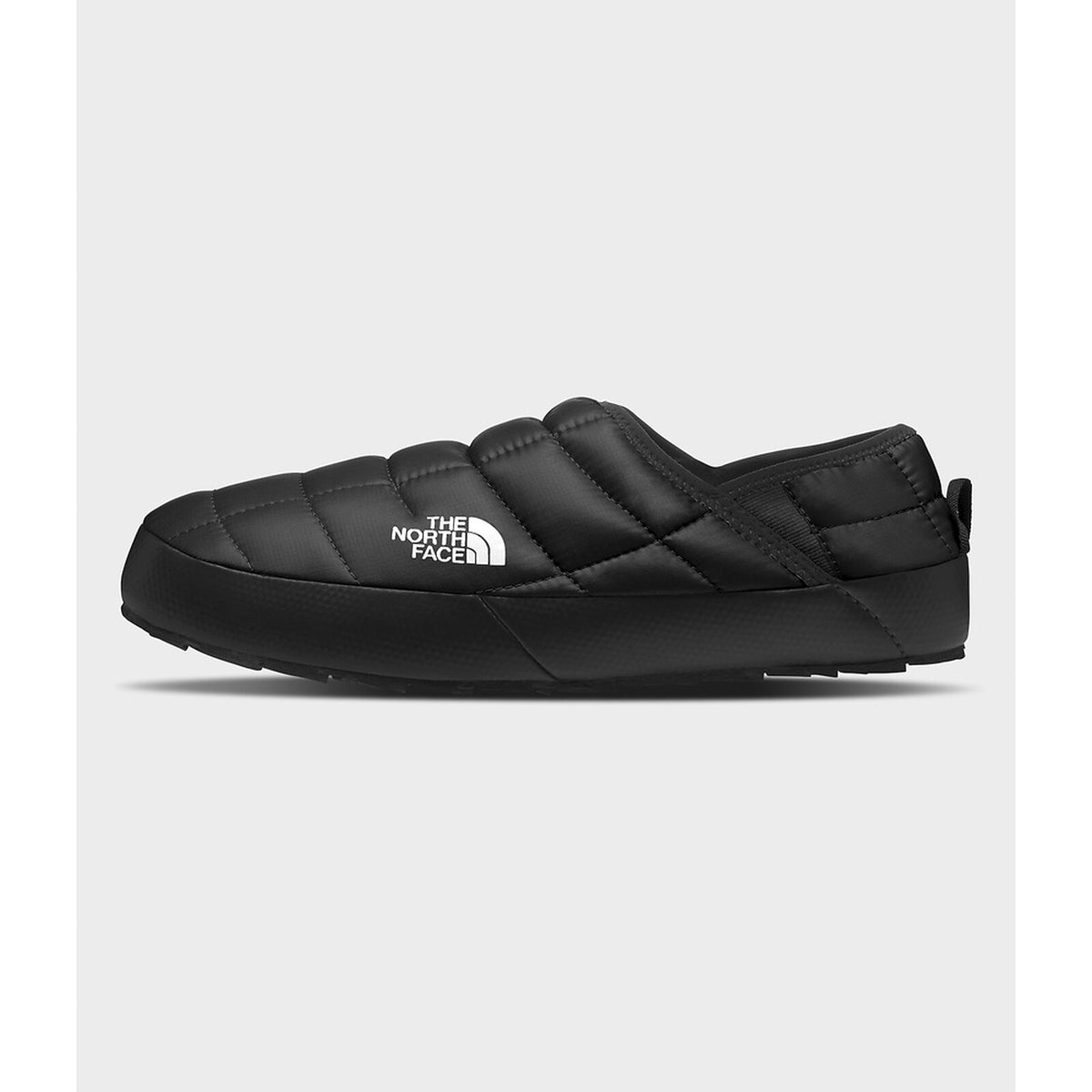 Black ballet flat shoe on a white background - The North Face ThermoBall Traction V Mules (Men's) - TNF Black/TNF White