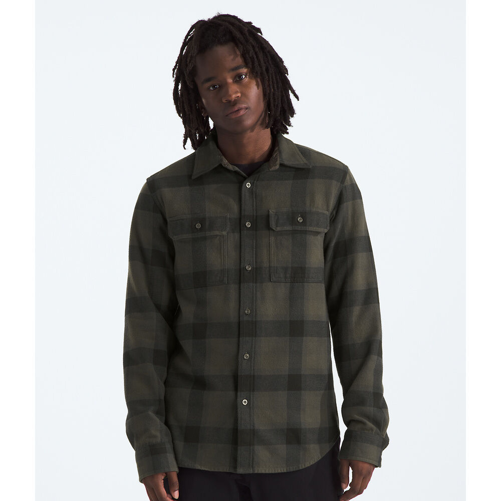 The North Face Arroyo Flannel Shirt (Men's) - New Taupe Green TNF Shadow Small Plaid - Find Your Feet Australia Hobart Launceston Tasmania