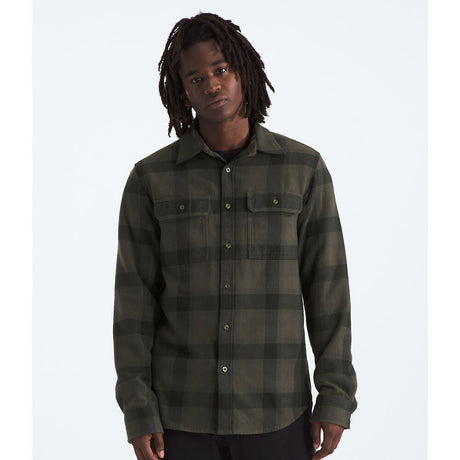 The North Face Arroyo Flannel Shirt (Men's) - New Taupe Green TNF Shadow Small Plaid - Find Your Feet Australia Hobart Launceston Tasmania