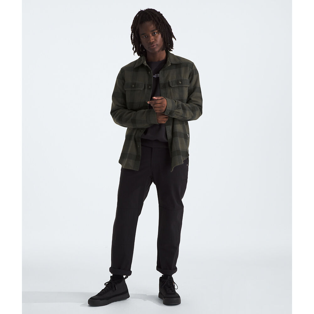The North Face Arroyo Flannel Shirt (Men's) - New Taupe Green TNF Shadow Small Plaid - Find Your Feet Australia Hobart Launceston Tasmania