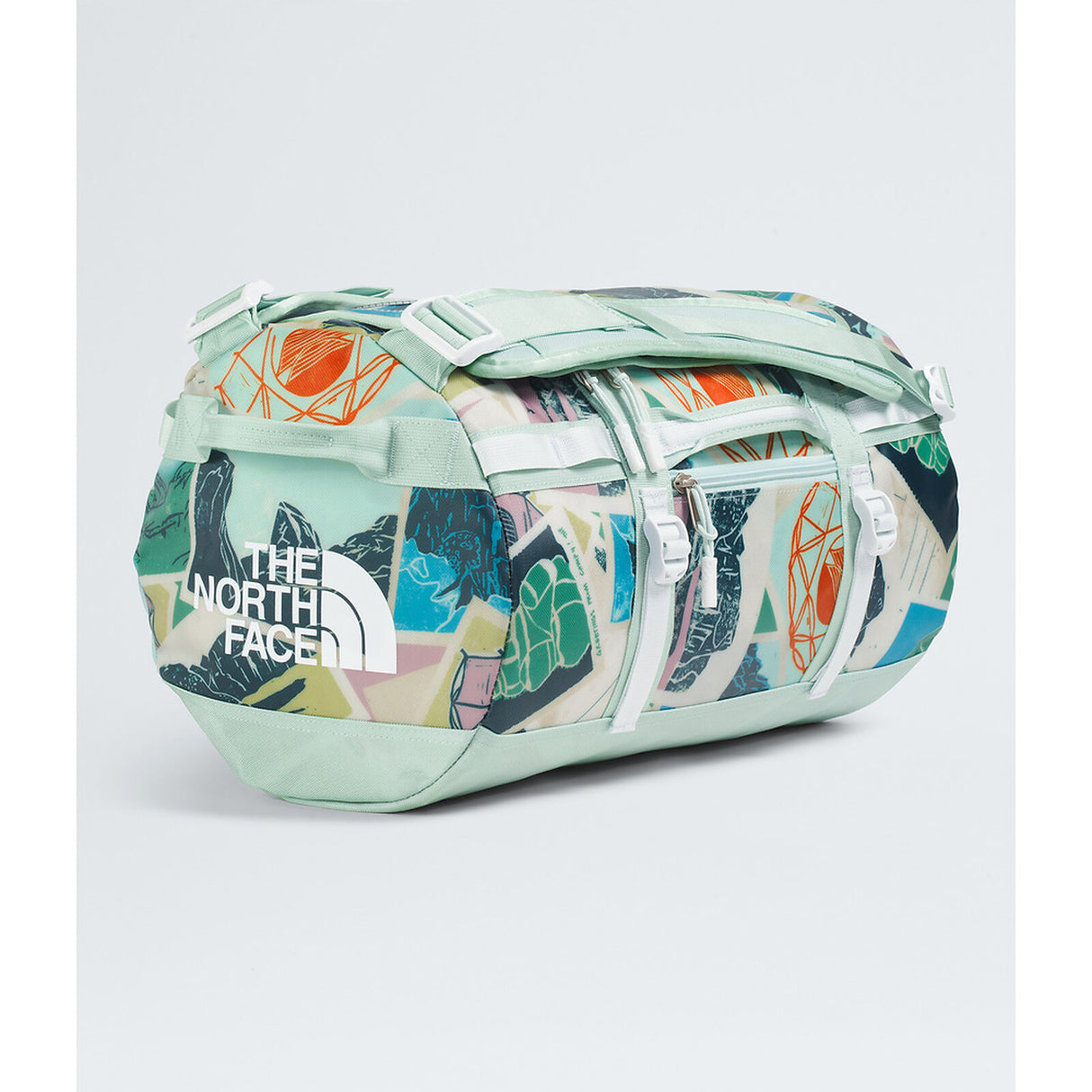The North Face Base Camp Duffel Extra Small 31L - Opal Frost TNF Postcards Print/Opal Frost/Pearl Stone