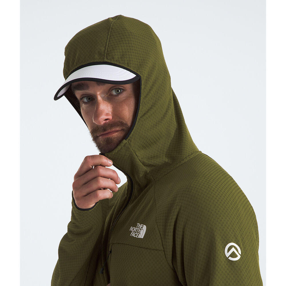 The North Face Summit Series FUTUREFLEECE™ Full Zip Hooded Jacket (Men's) - Forest Olive - Find Your Feet Australia Hobart Launceston Tasmania