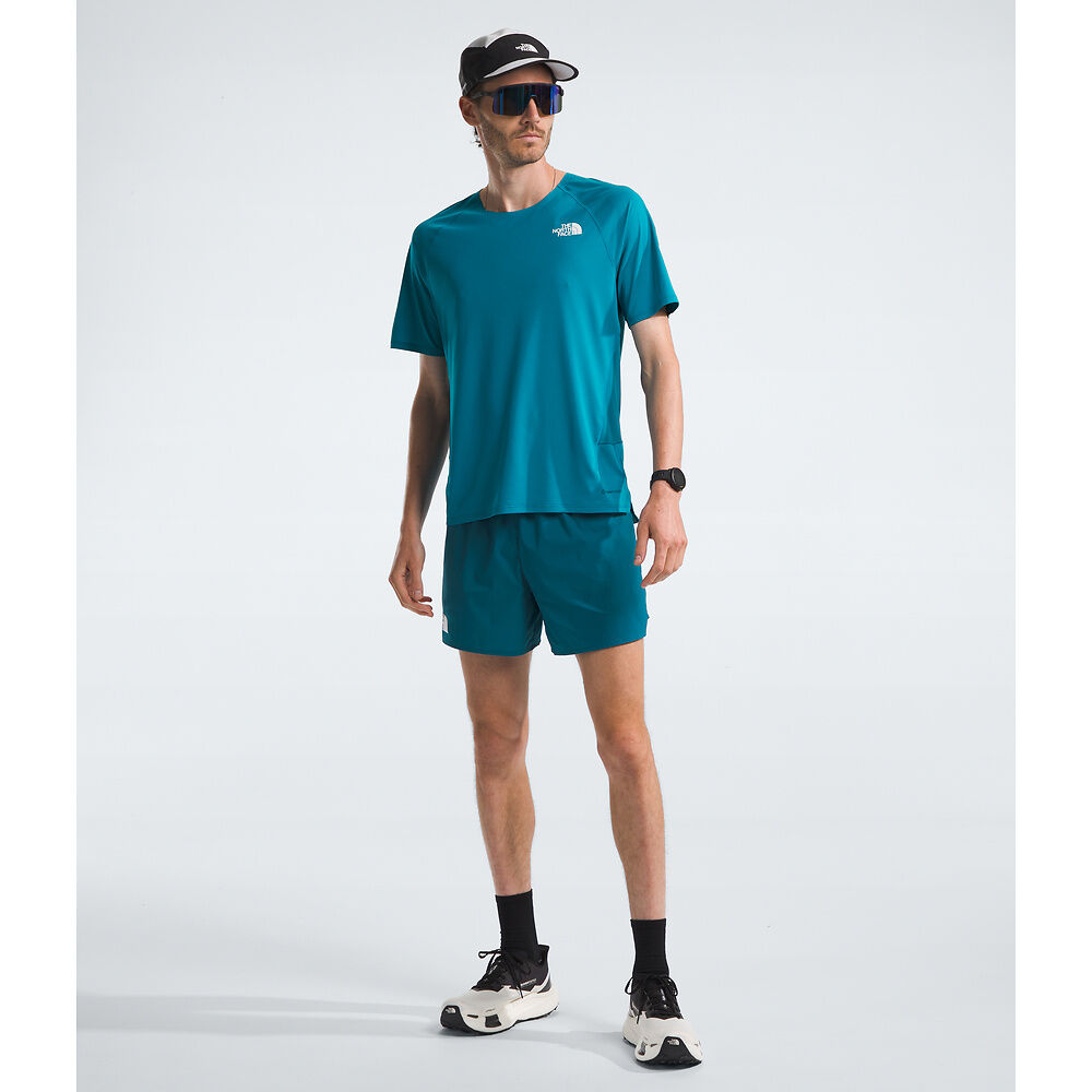 The North Face Summit Series High Trail Run Short Sleeve (Men's) - Sapphire Slate/ Blue Moss - Find Your Feet Australia Hobart Launceston Tasmania
