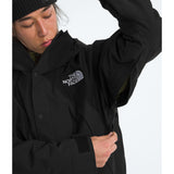 Person wearing a black The North Face jacket on a white background - The North Face GORE-TEX Mountain Jacket (Men's) - TNF Black/TNF Black/TNF Black