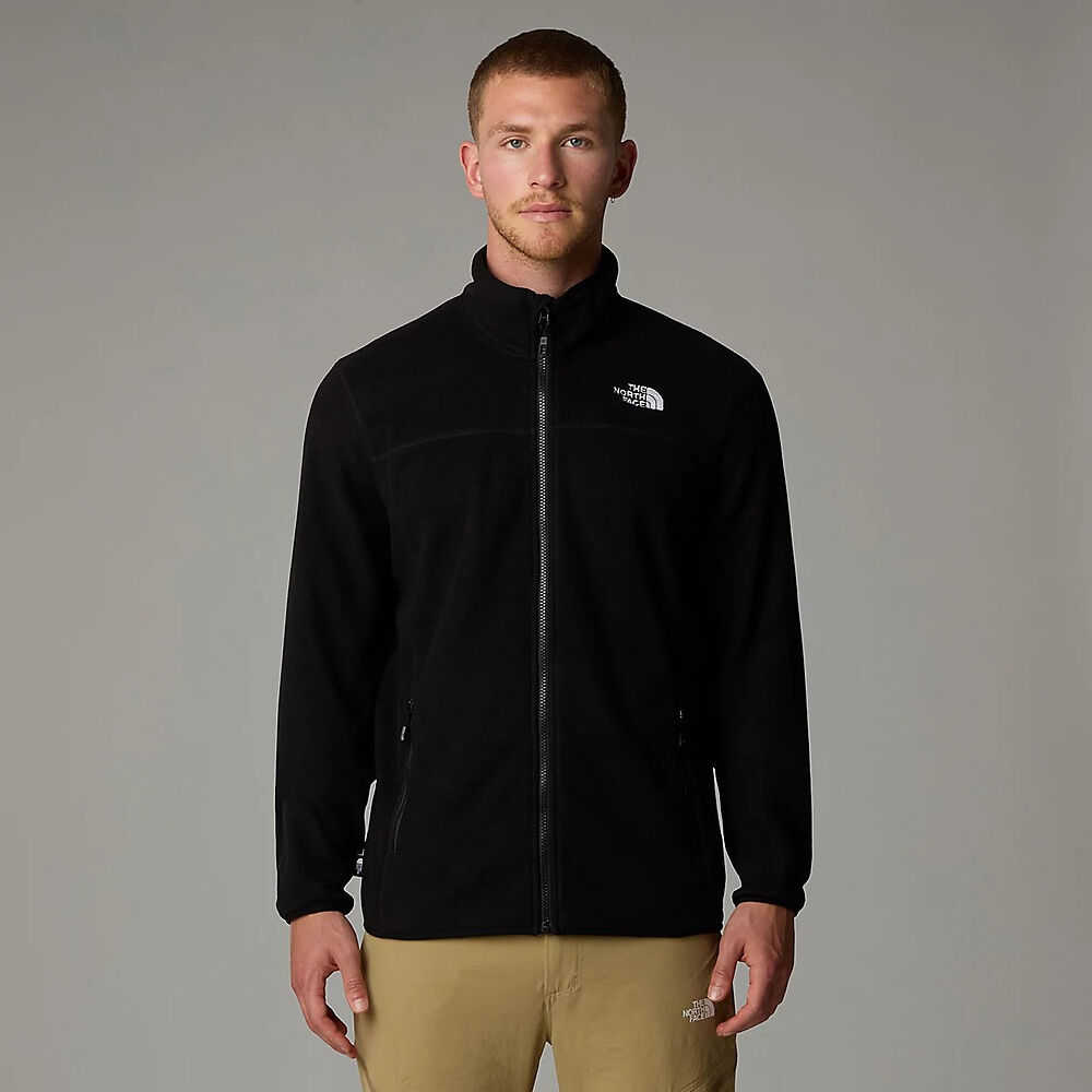 The North Face 100 Glacier Full-Zip Fleece (Men's) - Black-NPF- Find Your Feet Australia Hobart Launceston Tasmania