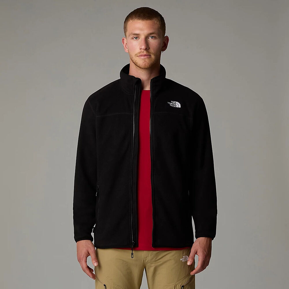 The North Face 100 Glacier Full-Zip Fleece (Men's) - Black-NPF- Find Your Feet Australia Hobart Launceston Tasmania