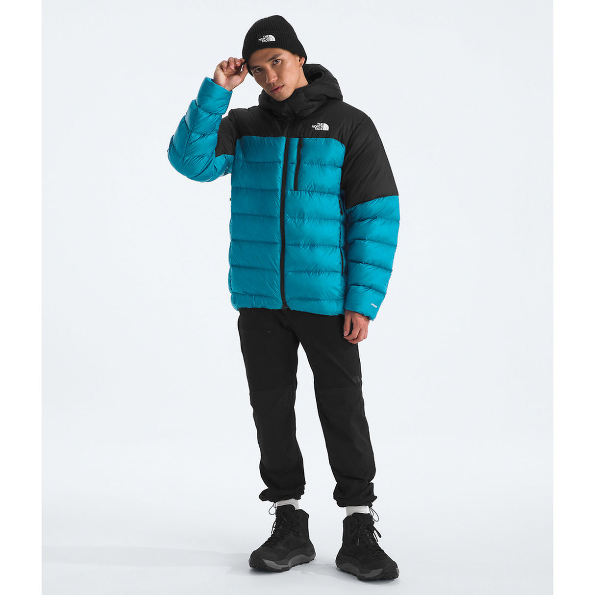 The North Face Kalix Down Hooded Jacket (Men's) - Dusk Blue/TNF Black
