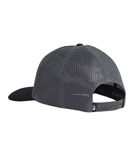 Black cap with a brand logo on the back on a white background - The North Face Keep It Patched Trucker - TNF Black/Asphalt Grey
