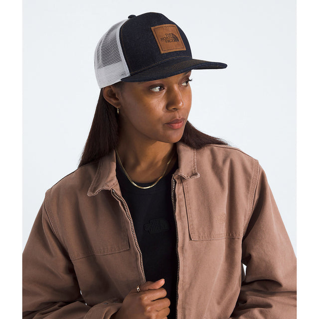The North Face Half Dome Trucker - Denim/Leather Patch