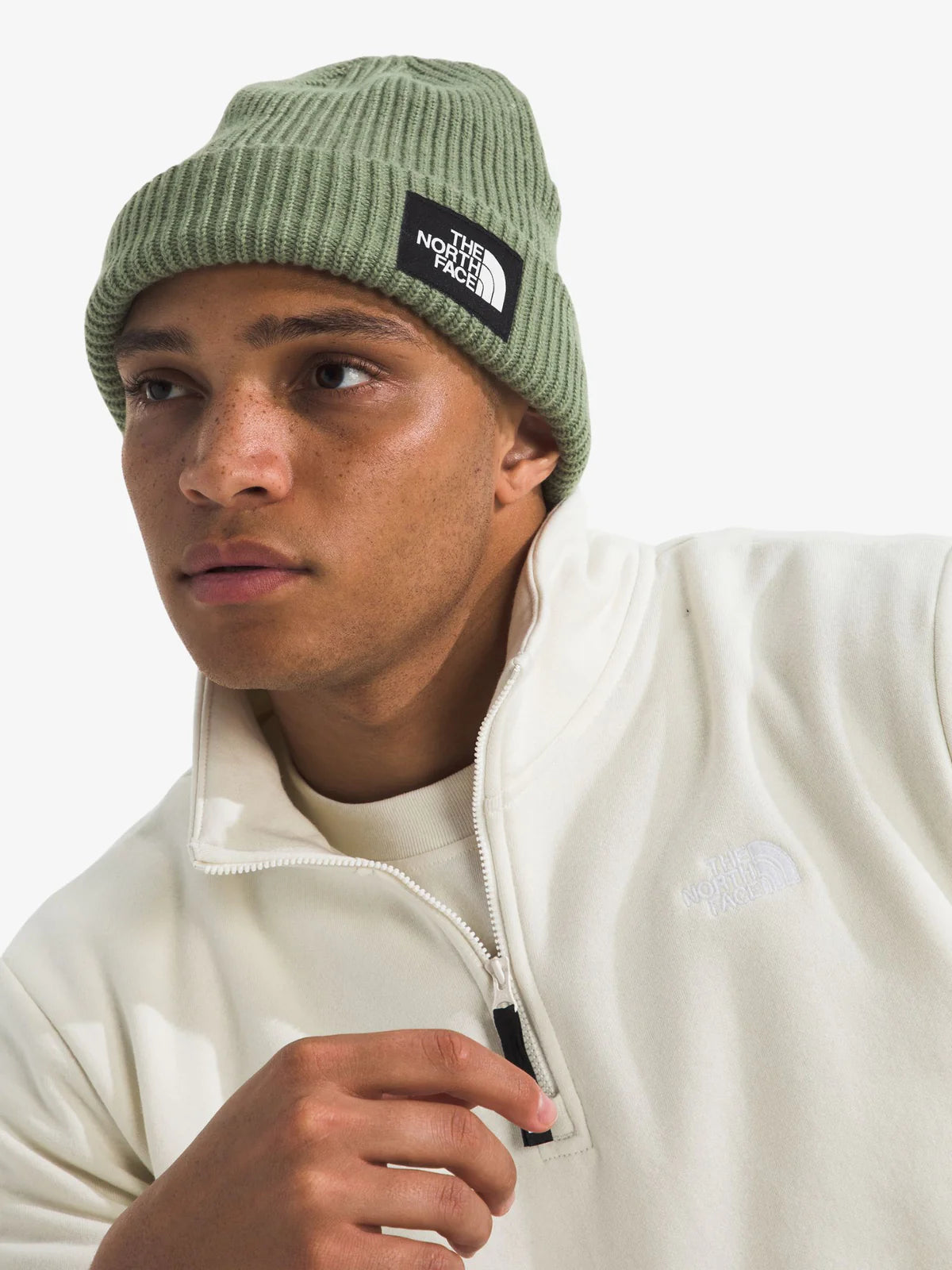The North Face Salty Lined Beanie- Bark Mist