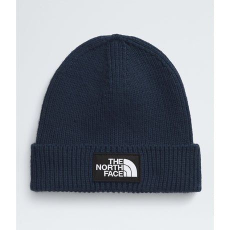The North Face TNF Logo Box Cuffed Beanie - Summit Navy