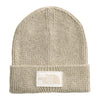The North Face TNF Logo Box Cuffed Beanie - Gravel Heather/White Dune