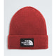 The North Face TNF Logo Box Cuffed Beanie - Iron Clay