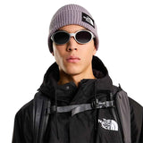 The North Face TNF Logo Box Cuffed Beanie - Transcendent Grey