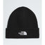 The North Face TNF Logo Box Cuffed Beanie - TNF Black