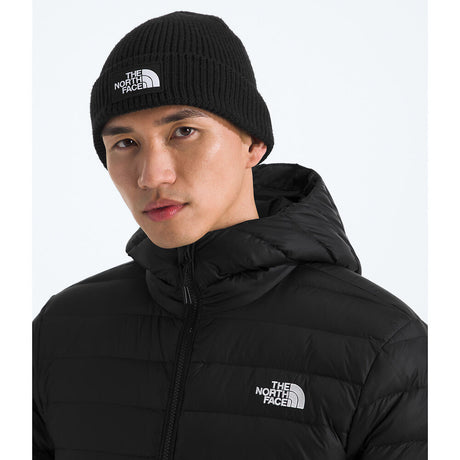 The North Face TNF Logo Box Cuffed Beanie - TNF Black