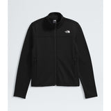 Black jacket with a brand logo on a light gray background - The North Face Cedar Trail Grid Fleece Jacket (Women's) - TNF Black