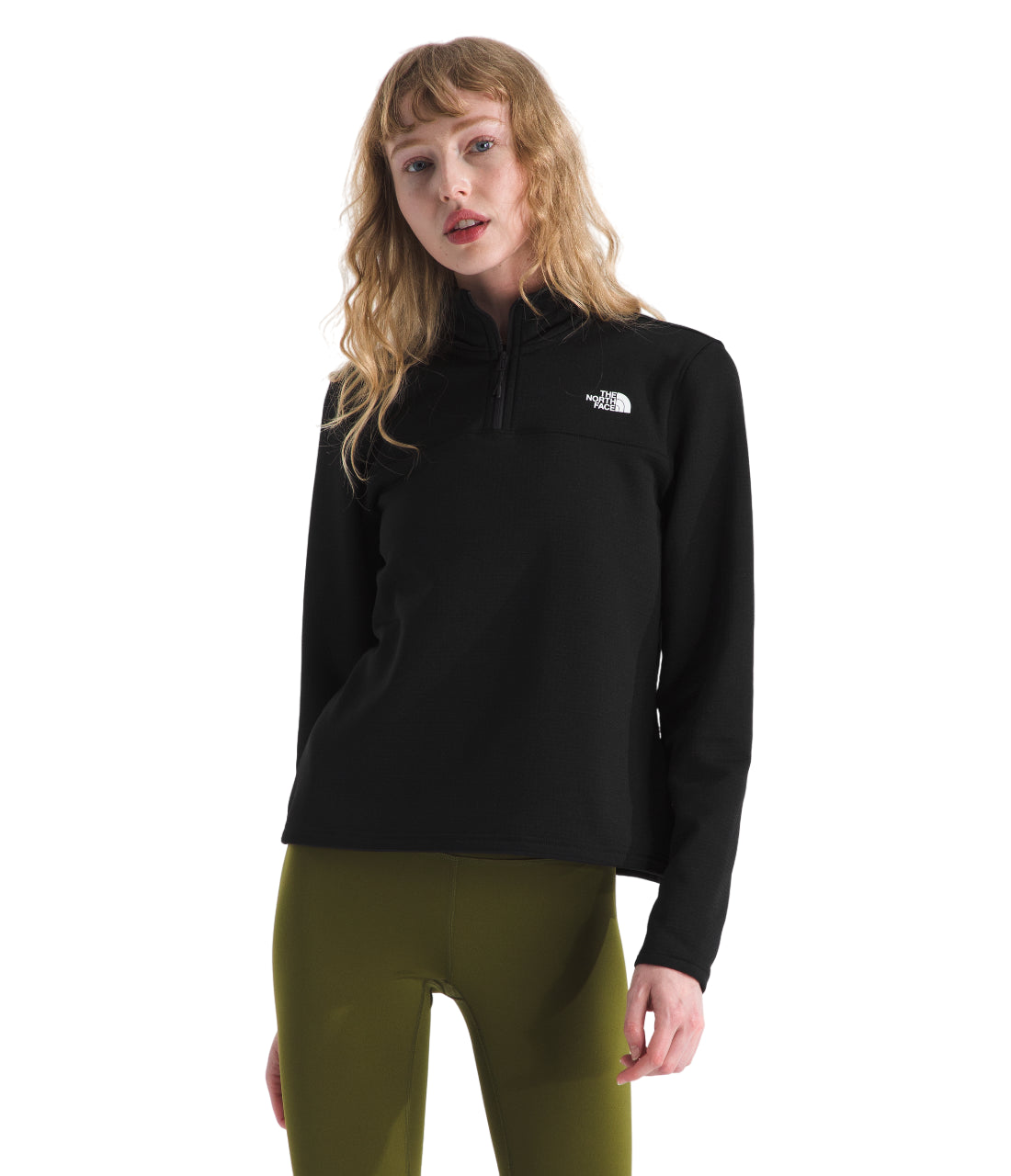 The North Face Cedar Trail Grid Fleece 1/4 Zip Jacket (Women's) - TNF Black