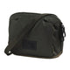 The North Face dark olive green nylon shoulder bag with a black brand patch on the front, set against a plain white background. - The North Face Base Camp Voyager Pro Crossbody Bag - New Taupe Green/TNF Black