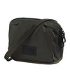 The North Face dark olive green nylon shoulder bag with a black brand patch on the front, set against a plain white background. - The North Face Base Camp Voyager Pro Crossbody Bag - New Taupe Green/TNF Black