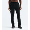 A model wearing black athletic jogger pants with a small white logo on the left thigh, paired with black shoes, shown from the waist down on a white studio background. - The North Face Summit FUTUREFLEECE Pants (Men's) - TNF Black