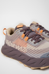 Multicolored athletic shoe with brown, orange, and gray design on a white background - NNormal Cadí Shoes (Women's) - Beige