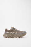 Brown running shoe with 'Normaaj' branding on a white background - NNormal Cadí GORE-TEX Shoes (Women's) - Brown