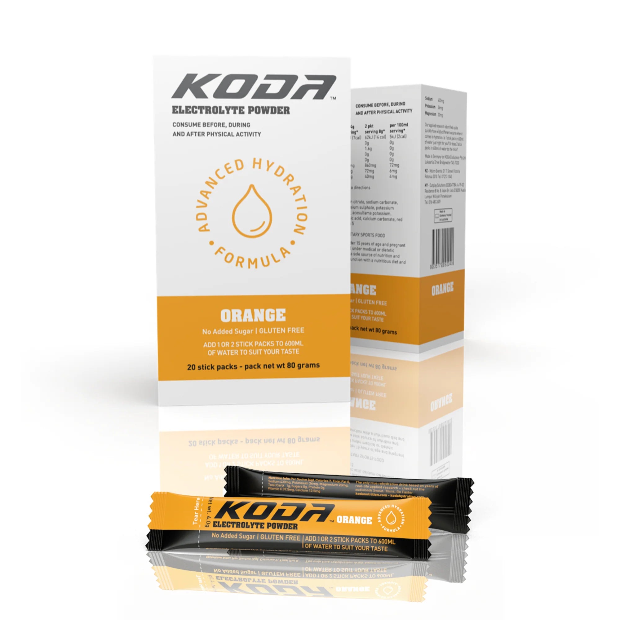 Koda Electrolyte Powder (20 Stick Pack) - Find Your Feet Australia Hobart Launceston Tasmania