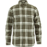 Fjällräven Övik Lite Flannel Shirt (Men's) - Laurel Green/Chalk White
