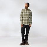 Fjällräven Övik Lite Flannel Shirt (Men's) - Laurel Green/Chalk White