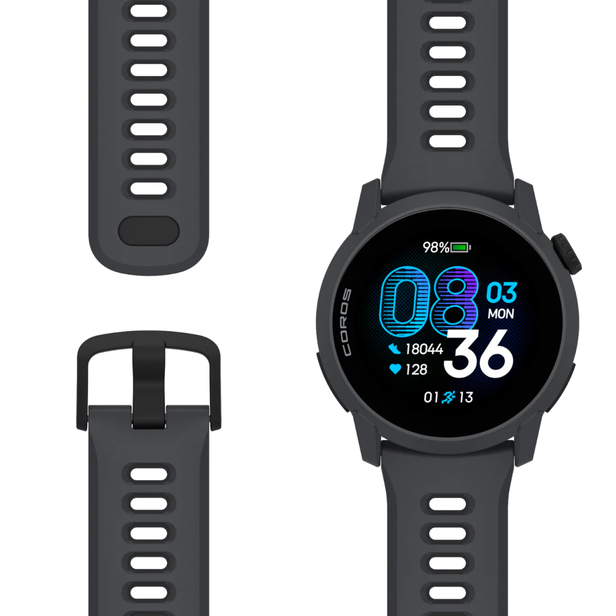 COROS Pace 4 GPS Sports Watch - Black - Silicon Band