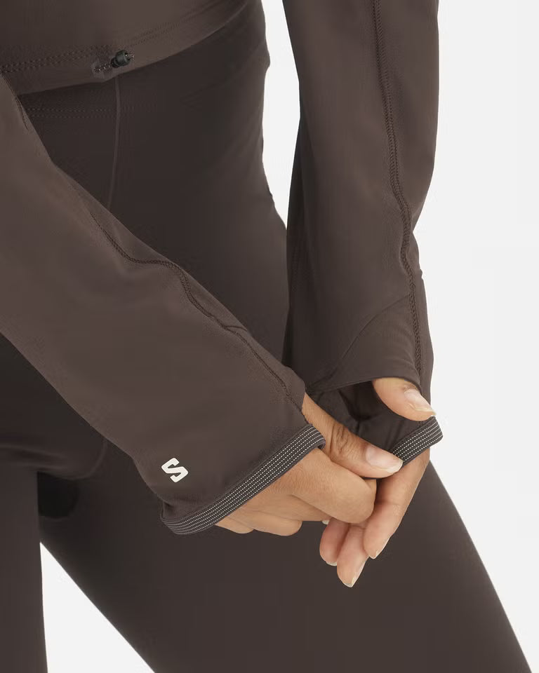 Salomon Sense Aero Hybrid Half Zip Pullover (Women's) - Coffee Bean - Find Your Feet Australia Hobart Launceston Tasmania
