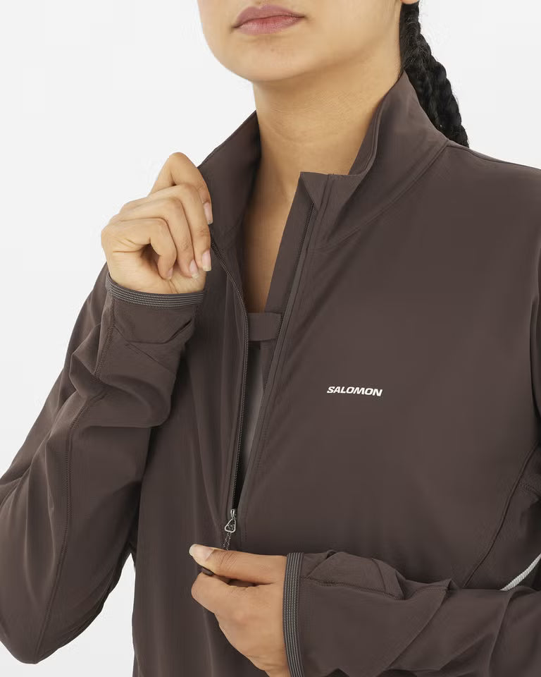 Salomon Sense Aero Hybrid Half Zip Pullover (Women's) - Coffee Bean - Find Your Feet Australia Hobart Launceston Tasmania