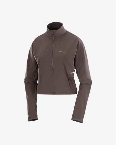Salomon Sense Aero Hybrid Half Zip Pullover (Women's) - Coffee Bean - Find Your Feet Australia Hobart Launceston Tasmania
