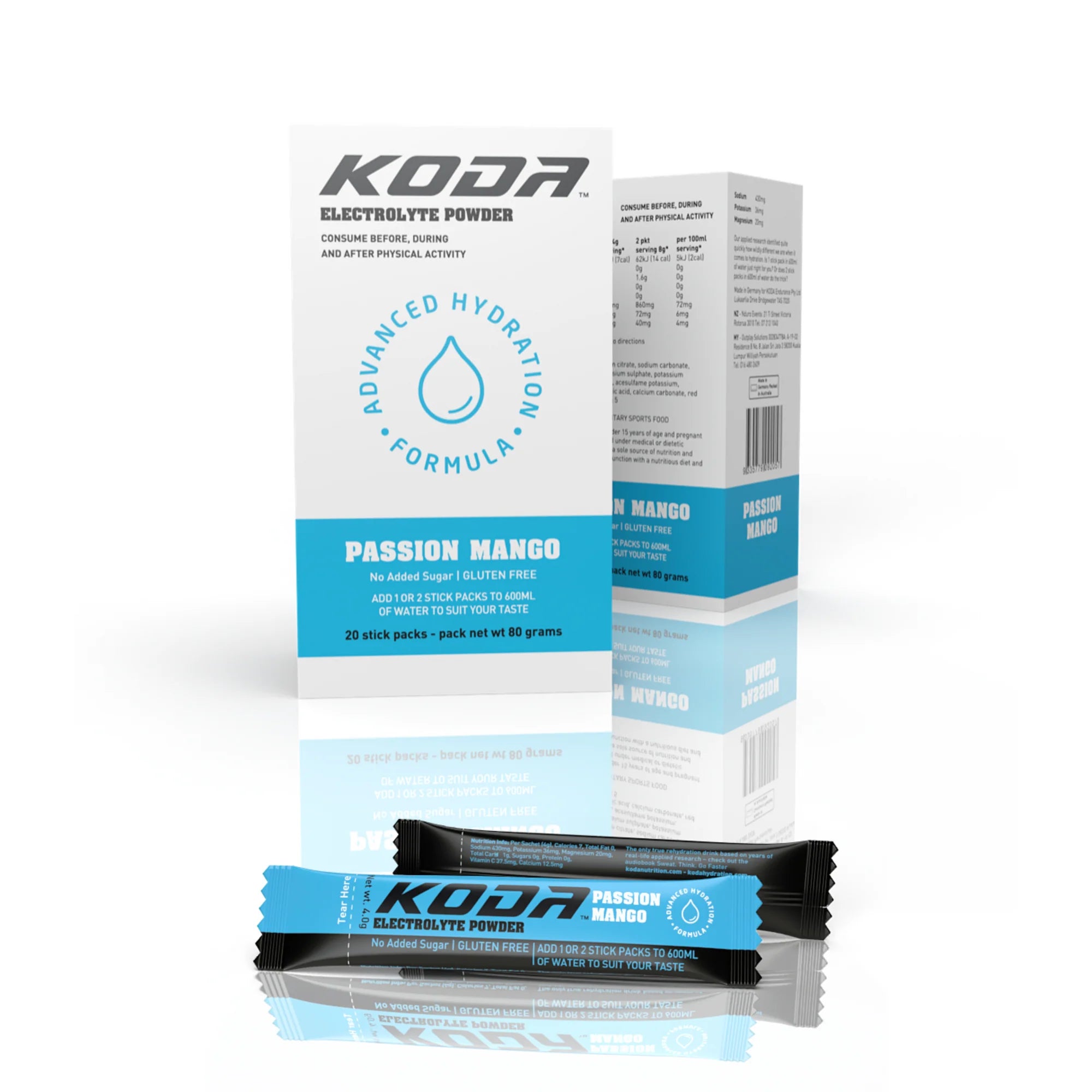 Koda Electrolyte Powder (20 Stick Pack) - Find Your Feet Australia Hobart Launceston Tasmania