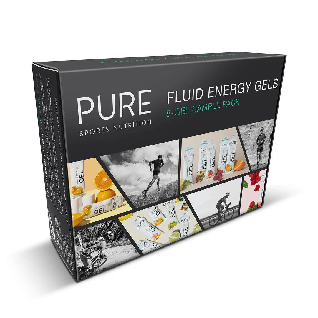 Pure Fluid Energy Gels 50G 8-Gel Sample Pack - Find Your Feet Australia Hobart Launceston Tasmania