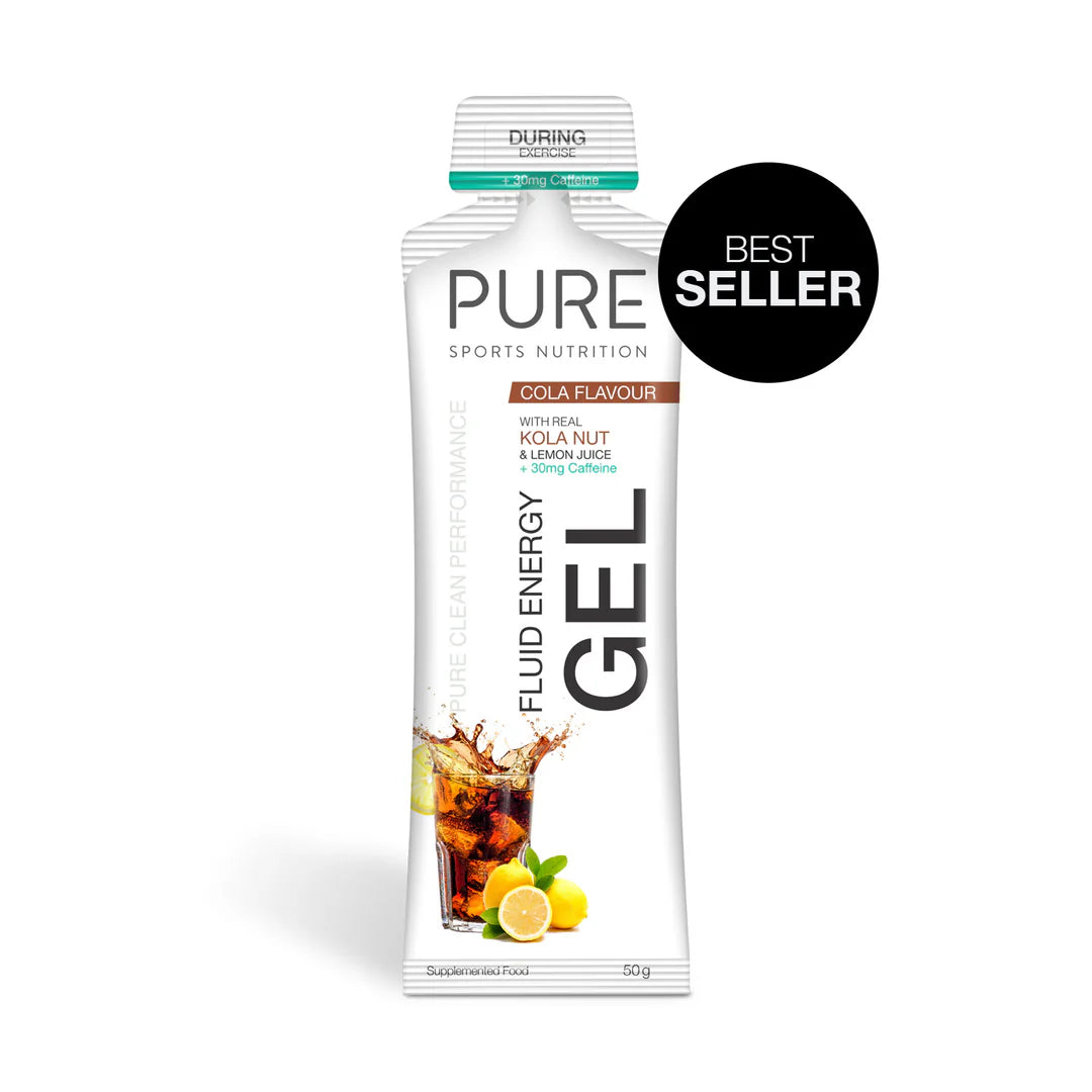 Pure Fluid Energy Gel 50G - Cola + Caffeine - Find Your Feet Australia Hobart Launceston Tasmania