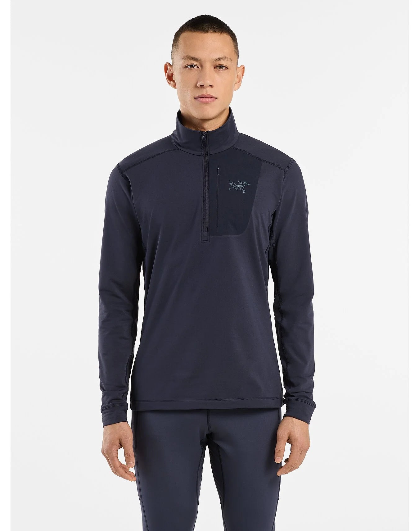 Arcteryx Rho LT Zip Neck (Men's) - Black Sapphire - Find Your Feet Australia Hobart Launceston Tasmania