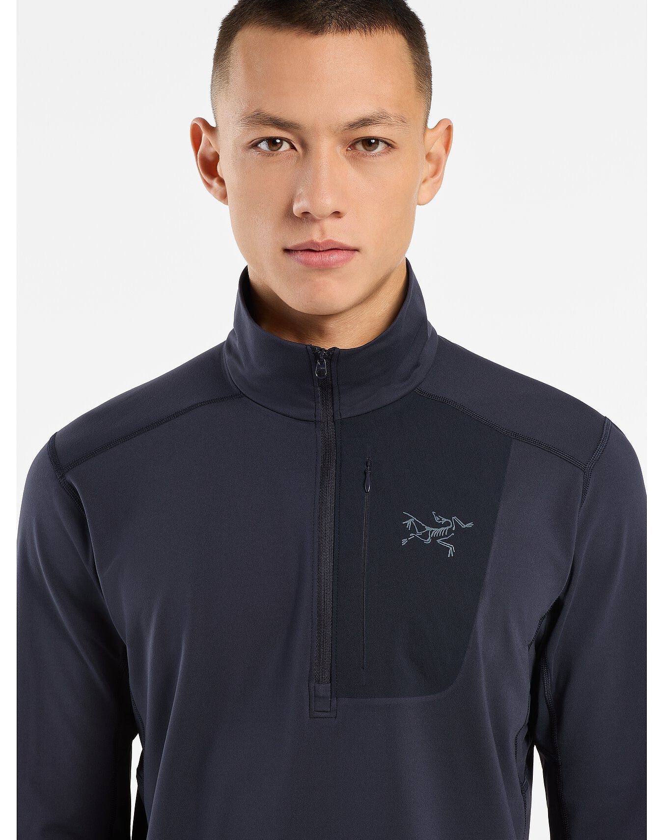 Arcteryx Rho LT Zip Neck (Men's) - Black Sapphire - Find Your Feet Australia Hobart Launceston Tasmania