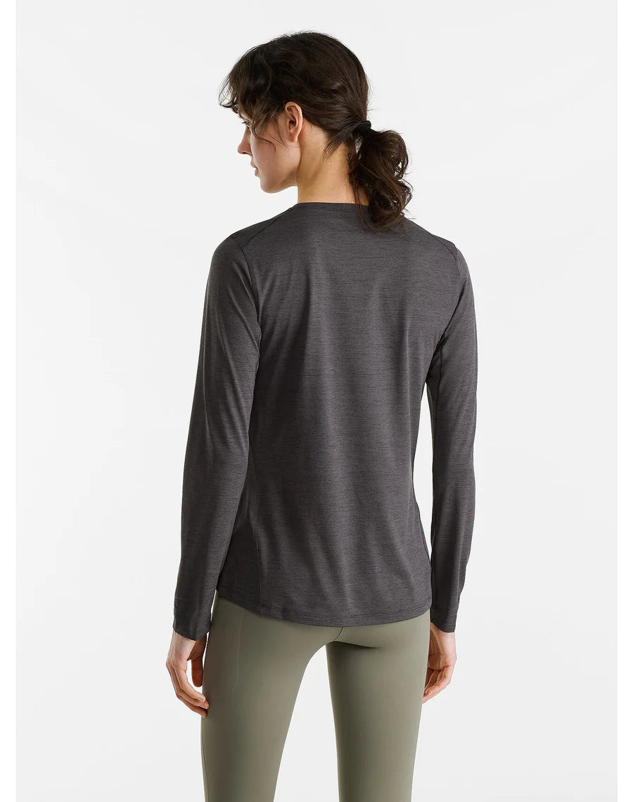 Arcteryx Taema Crew Neck Shirt LS (Women's)- Black Heather - Find Your Feet Australia Hobart Launceston Tasmania