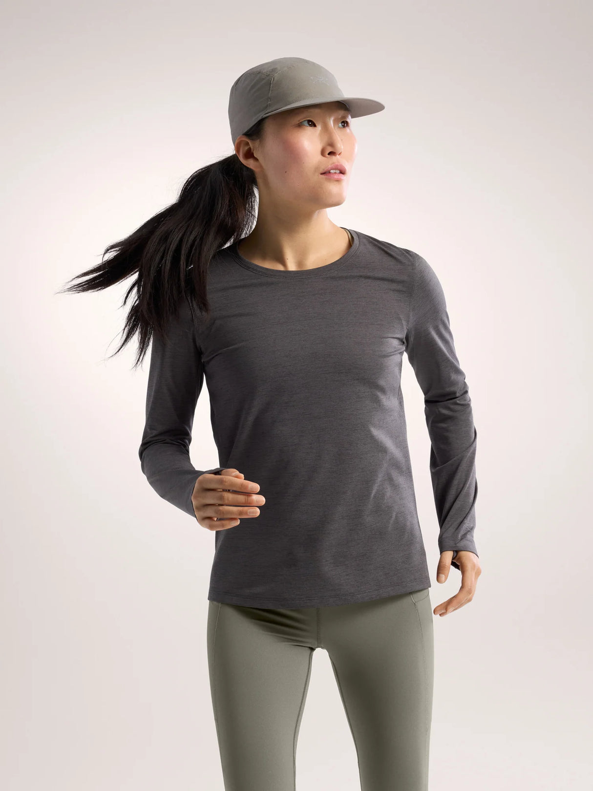 Arc'teryx Taema Crew Neck Shirt LS (Women's) - Black Heather - Find Your Feet Australia Hobart Launceston Tasmania