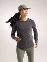 Arc'teryx Taema Crew Neck Shirt LS (Women's) - Black Heather - Find Your Feet Australia Hobart Launceston Tasmania