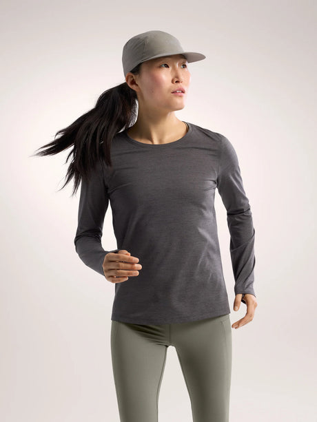 Arc'teryx Taema Crew Neck Shirt LS (Women's) - Black Heather - Find Your Feet Australia Hobart Launceston Tasmania