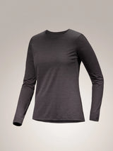 Arc'teryx Taema Crew Neck Shirt LS (Women's) - Black Heather - Find Your Feet Australia Hobart Launceston Tasmania