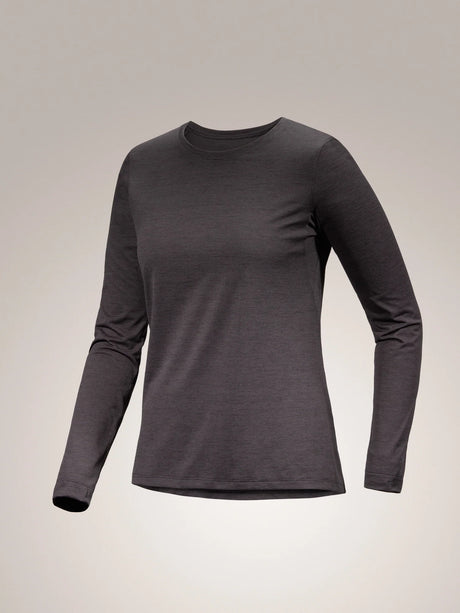 Arc'teryx Taema Crew Neck Shirt LS (Women's) - Black Heather - Find Your Feet Australia Hobart Launceston Tasmania
